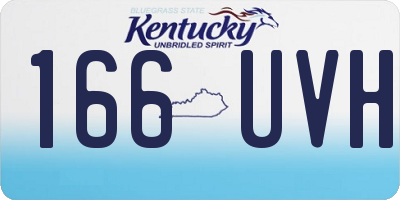 KY license plate 166UVH