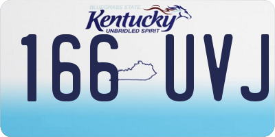 KY license plate 166UVJ