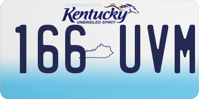 KY license plate 166UVM