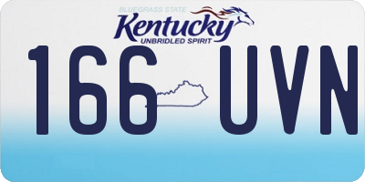 KY license plate 166UVN