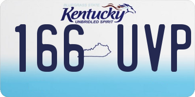 KY license plate 166UVP