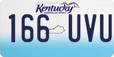 KY license plate 166UVU
