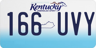 KY license plate 166UVY