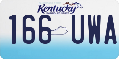 KY license plate 166UWA