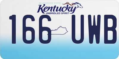 KY license plate 166UWB
