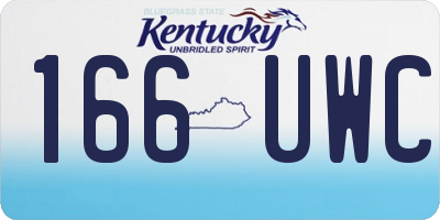 KY license plate 166UWC