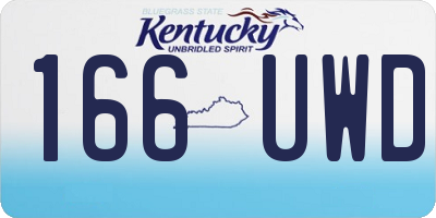 KY license plate 166UWD