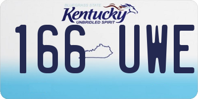 KY license plate 166UWE