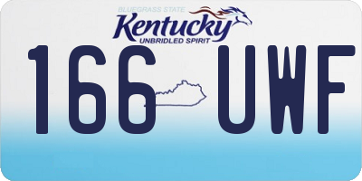 KY license plate 166UWF