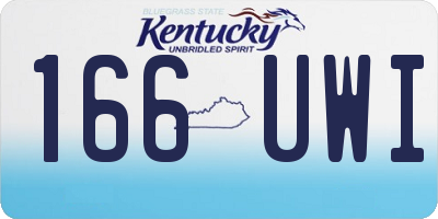 KY license plate 166UWI