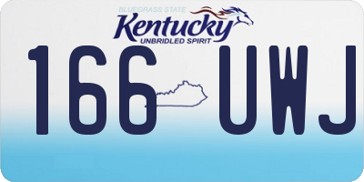 KY license plate 166UWJ
