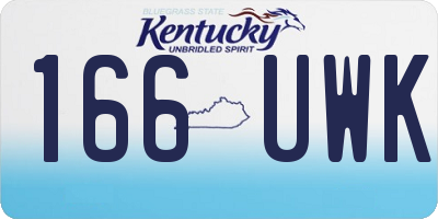 KY license plate 166UWK