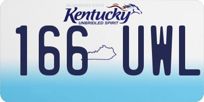 KY license plate 166UWL