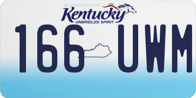 KY license plate 166UWM