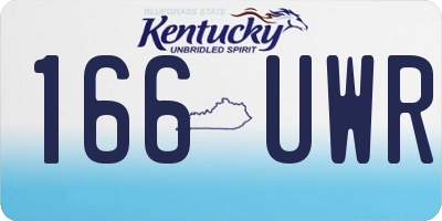 KY license plate 166UWR