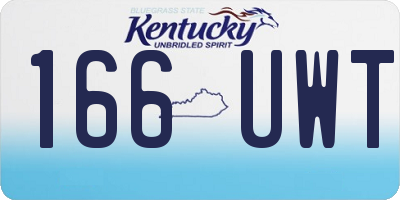KY license plate 166UWT