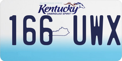 KY license plate 166UWX