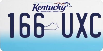 KY license plate 166UXC