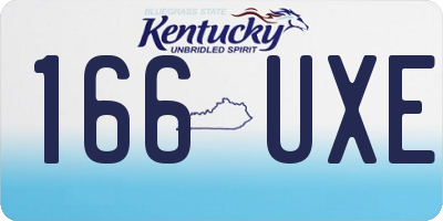 KY license plate 166UXE