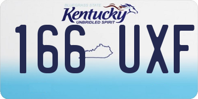 KY license plate 166UXF