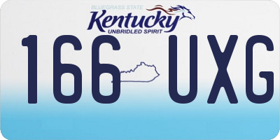 KY license plate 166UXG