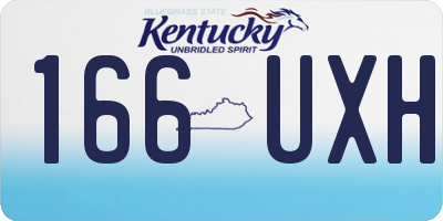 KY license plate 166UXH