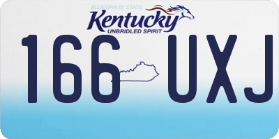 KY license plate 166UXJ