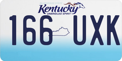 KY license plate 166UXK