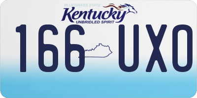 KY license plate 166UXO
