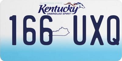 KY license plate 166UXQ