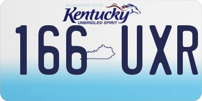 KY license plate 166UXR