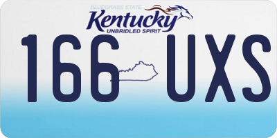 KY license plate 166UXS