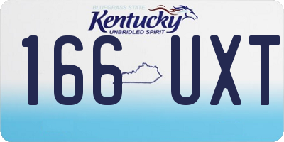 KY license plate 166UXT