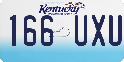 KY license plate 166UXU
