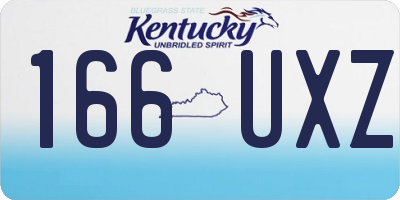 KY license plate 166UXZ