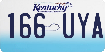 KY license plate 166UYA