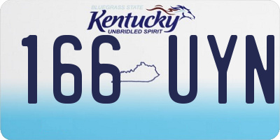 KY license plate 166UYN