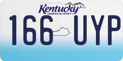 KY license plate 166UYP