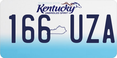 KY license plate 166UZA