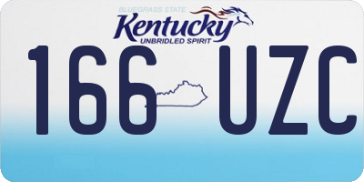 KY license plate 166UZC