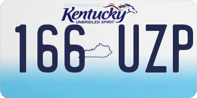 KY license plate 166UZP
