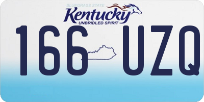 KY license plate 166UZQ