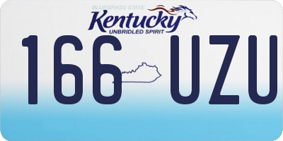 KY license plate 166UZU