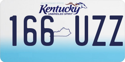 KY license plate 166UZZ