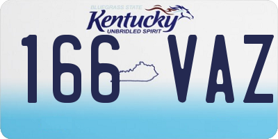 KY license plate 166VAZ