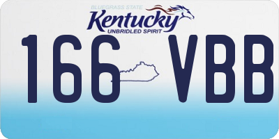 KY license plate 166VBB