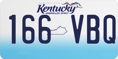 KY license plate 166VBQ