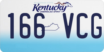 KY license plate 166VCG