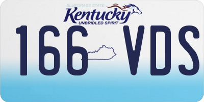 KY license plate 166VDS
