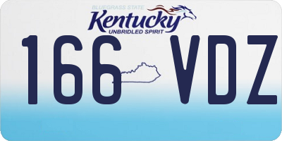 KY license plate 166VDZ